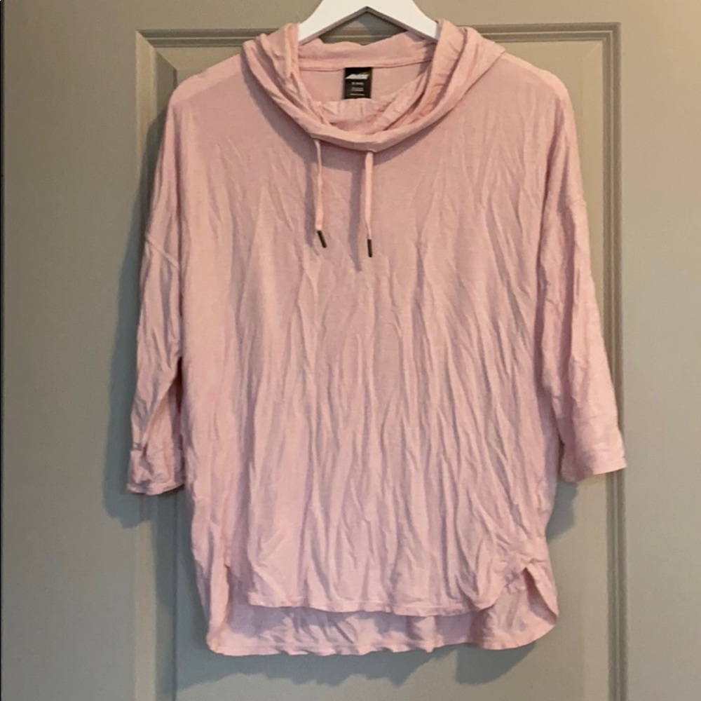 Blush cowl neck hoodie